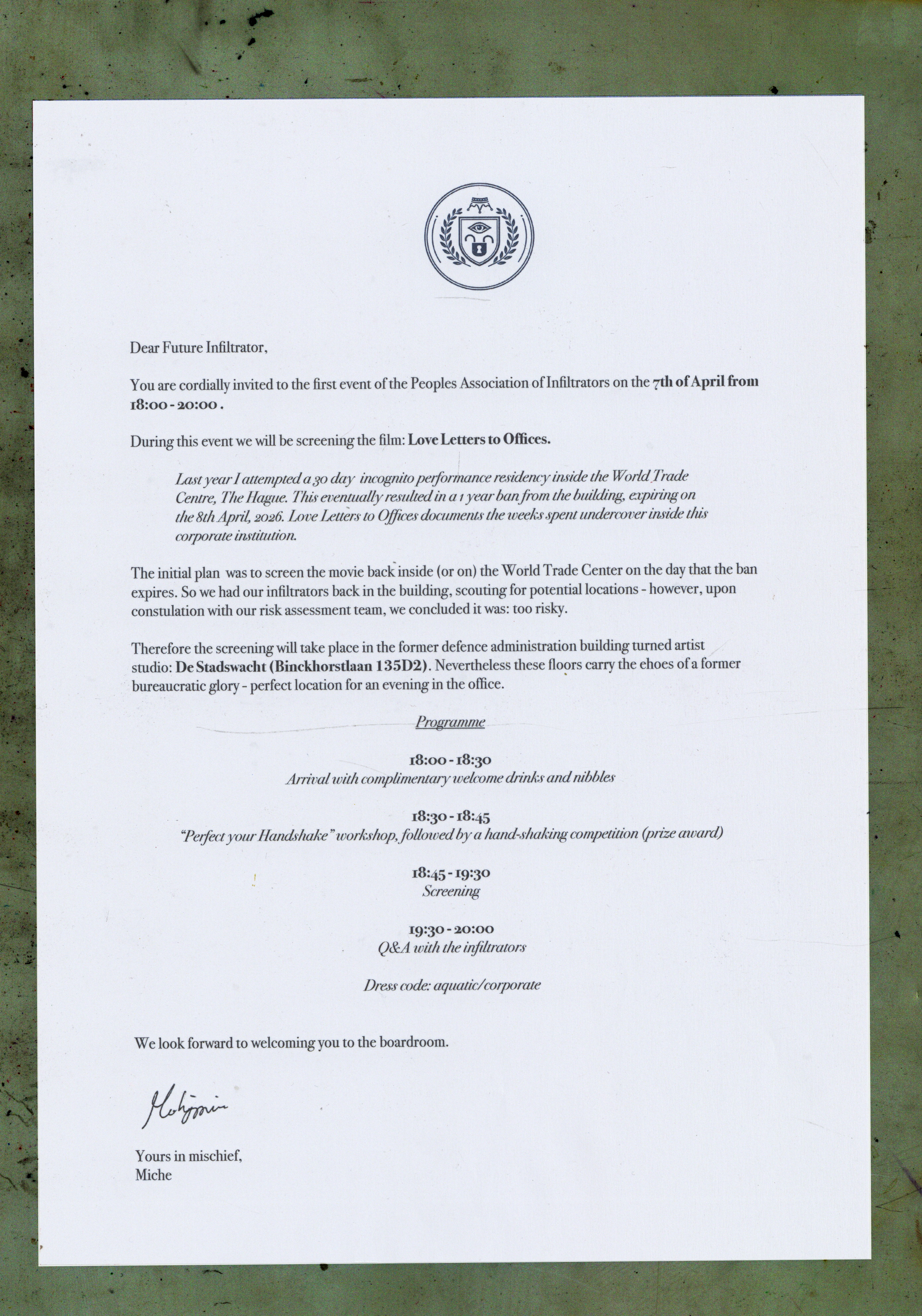Screening invitation